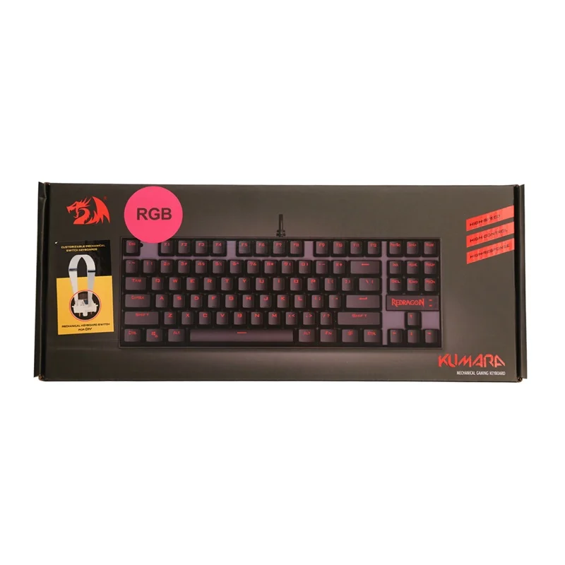 Redragon K552 Monochrome backlight Mechanical keyboard 87 key Spill proof design Gaming Keyboard