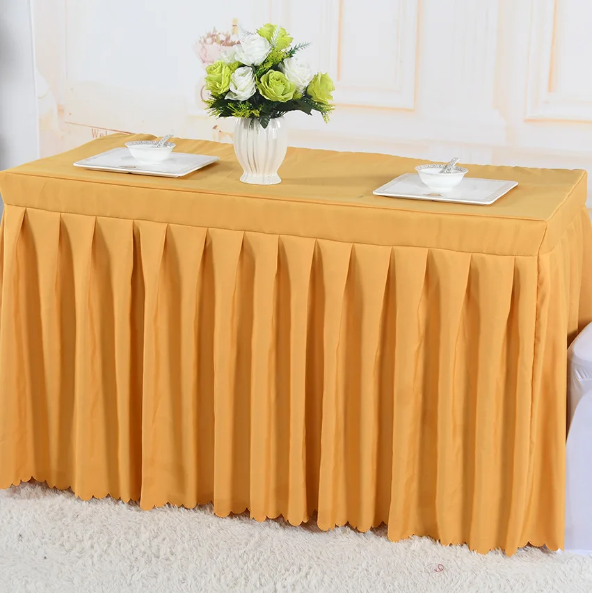 Customized hotel restaurant tablecloth rectangular square table cloths table skirt for wedding banquet