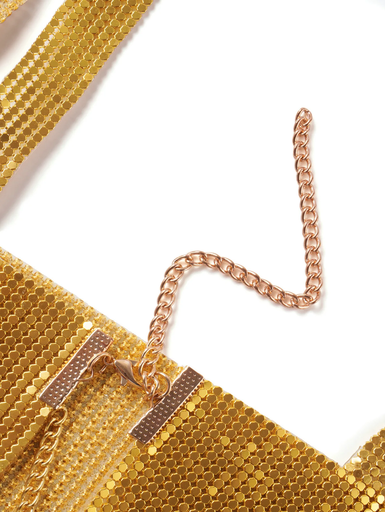 SHIHAN 2022 Summer Shiny Sequins Wholesale Top Metal Mesh Halter Metallic Strap Crop Tops Vest Chain Body Harness Bra