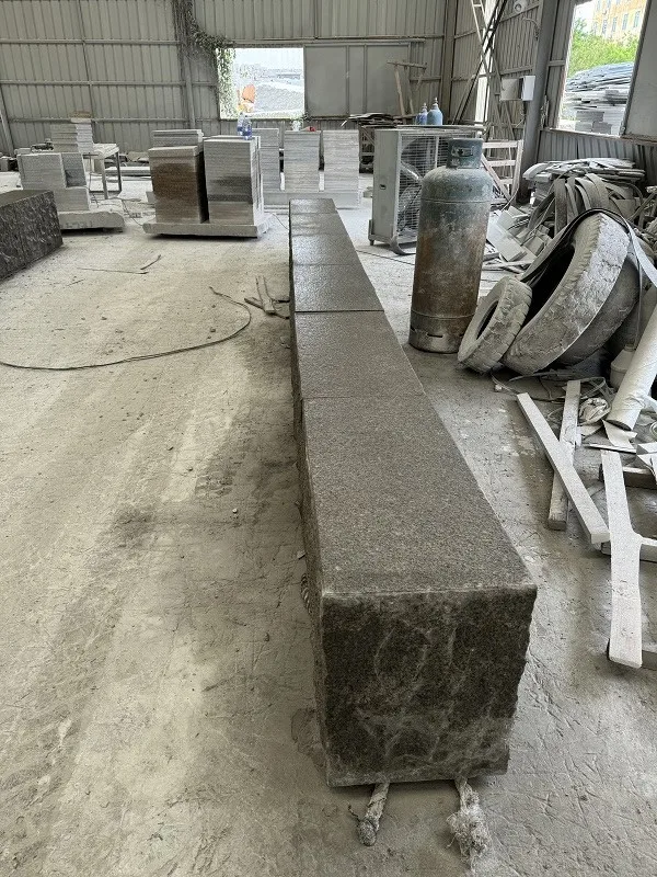 Modern Cheap Outdoor Grey Granite G603 Stone Bench Garden Design For Sale