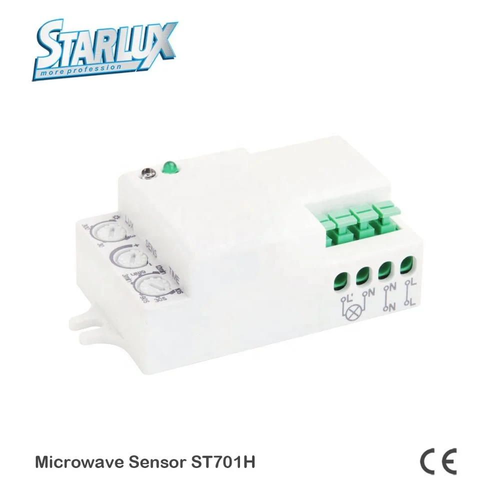 Новые изобретения для помещений mini Small Plastic ST701H микроволновый радар Датчик движения переключатель света потолочный