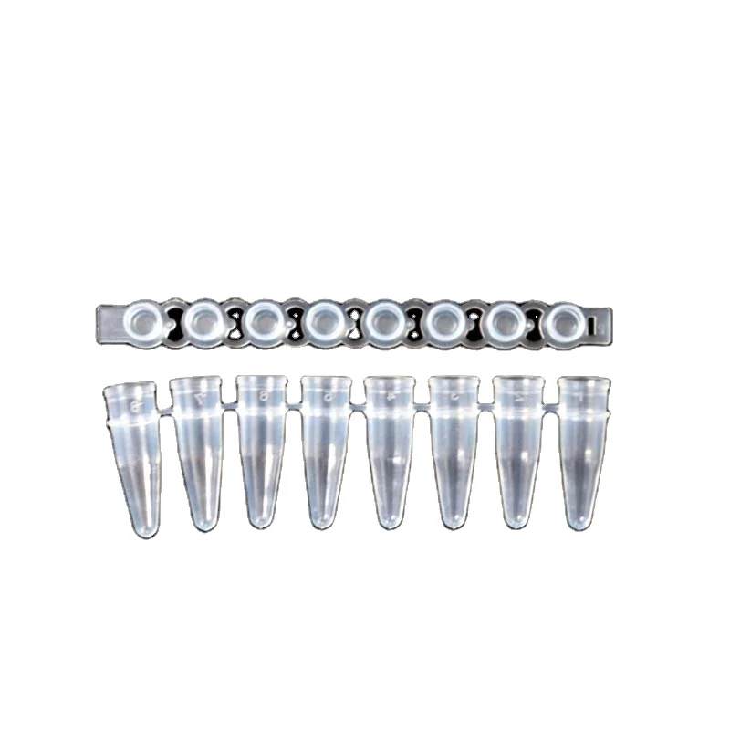 8 Strips Pcr Tubes 0.2ml 8-strip Pcr Tube Pcr Eight Rows Of Tubes