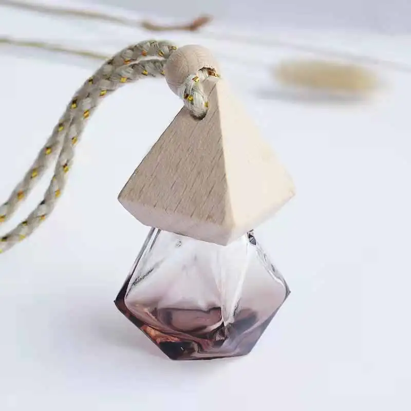 Car Perfume Diamond Bottle Aromatherapy Empty Pendant Decoration Glass Bottle