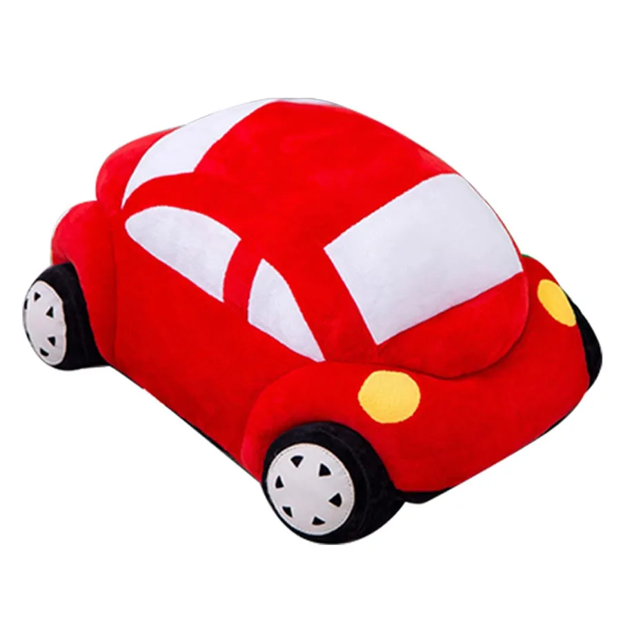 6971 Cute Child Gift Red Car Plush Toy Vehicle Plushie Realistic Huggable Super Soft Cartoon Character Plush Car Toy for Child