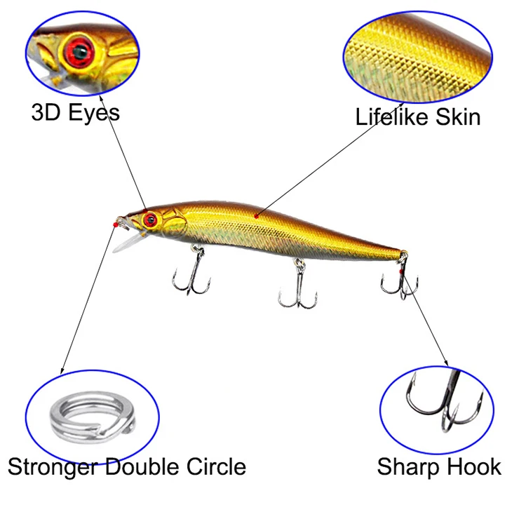 Manufacturer 5 colour 14cm 22g simulation bait minnow megabass hard plastic fishing lures