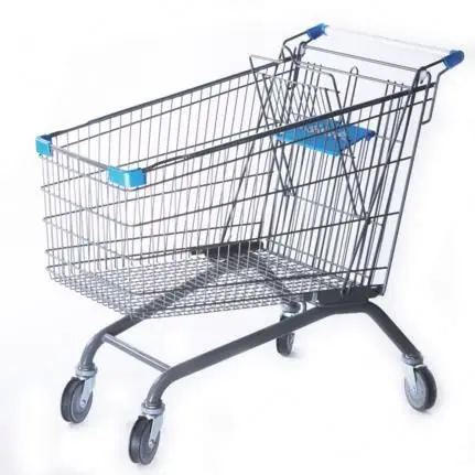 Wholesale Shopping steel convenient folding shopping trolley supermarket cart Mobile Shopping Carts Trolley