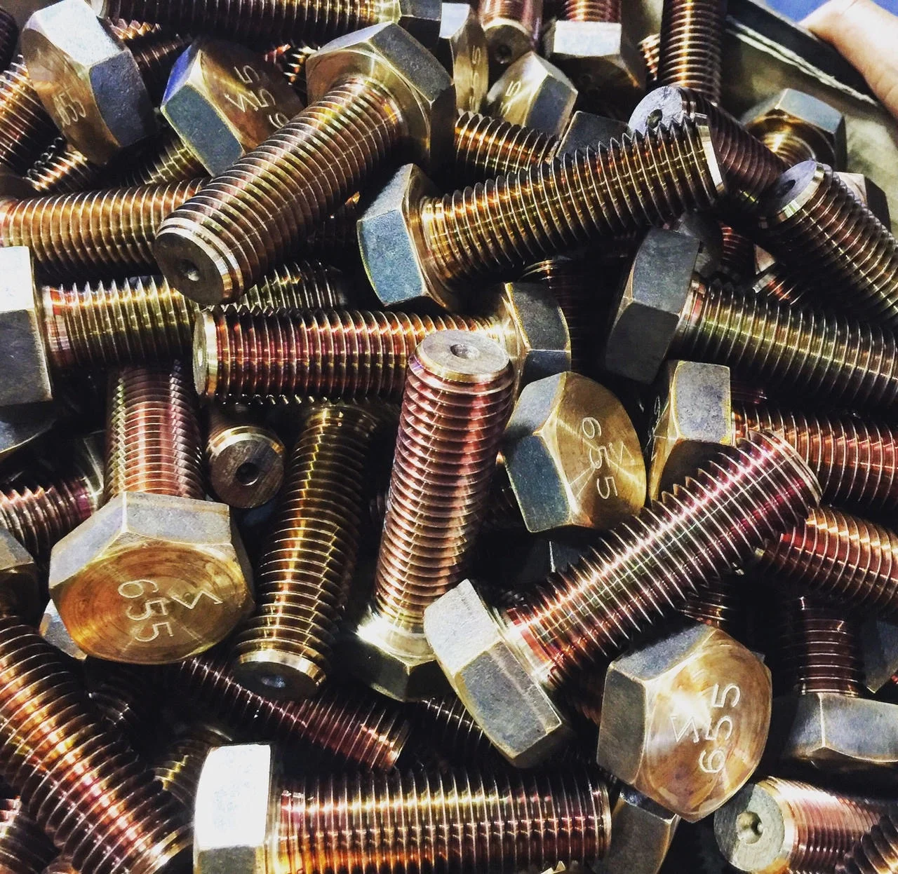 UNS C65500 Silicone Bronze Alloy 655 Hex Head Bolt Stud Bolt c/w Hex Nut Washers