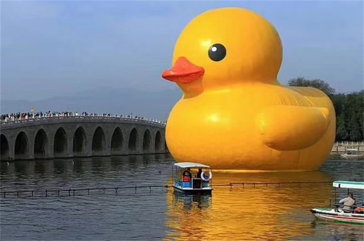 Наружная ПВХ вода плавающая Jumbo резиновая желтая утка надувная Пасха для рекламы