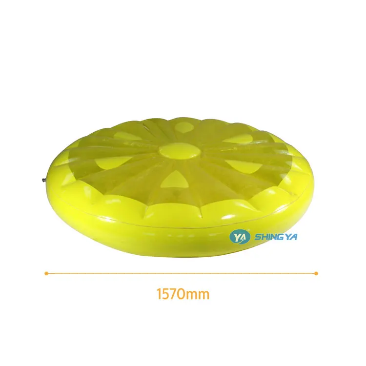 big lemon fruit slice round float summer toy inflatable mattress lemon pool float (BSCI factory)