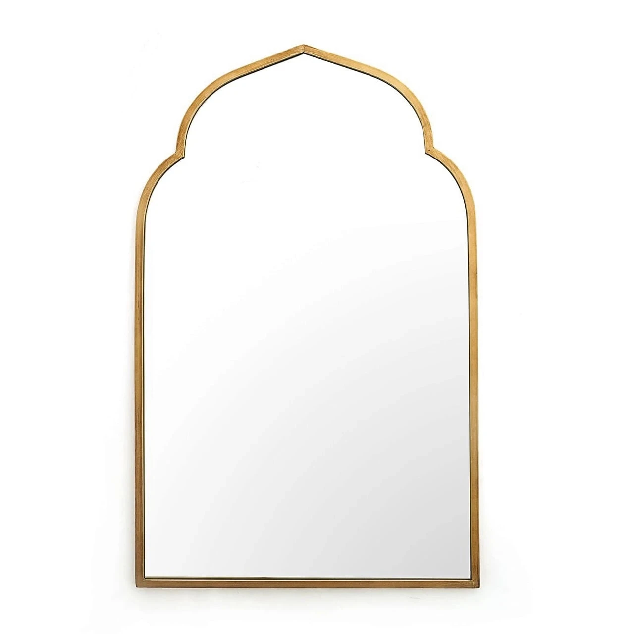 Large arched shape gold black metal frame wall/standing floor mirror decorative living room