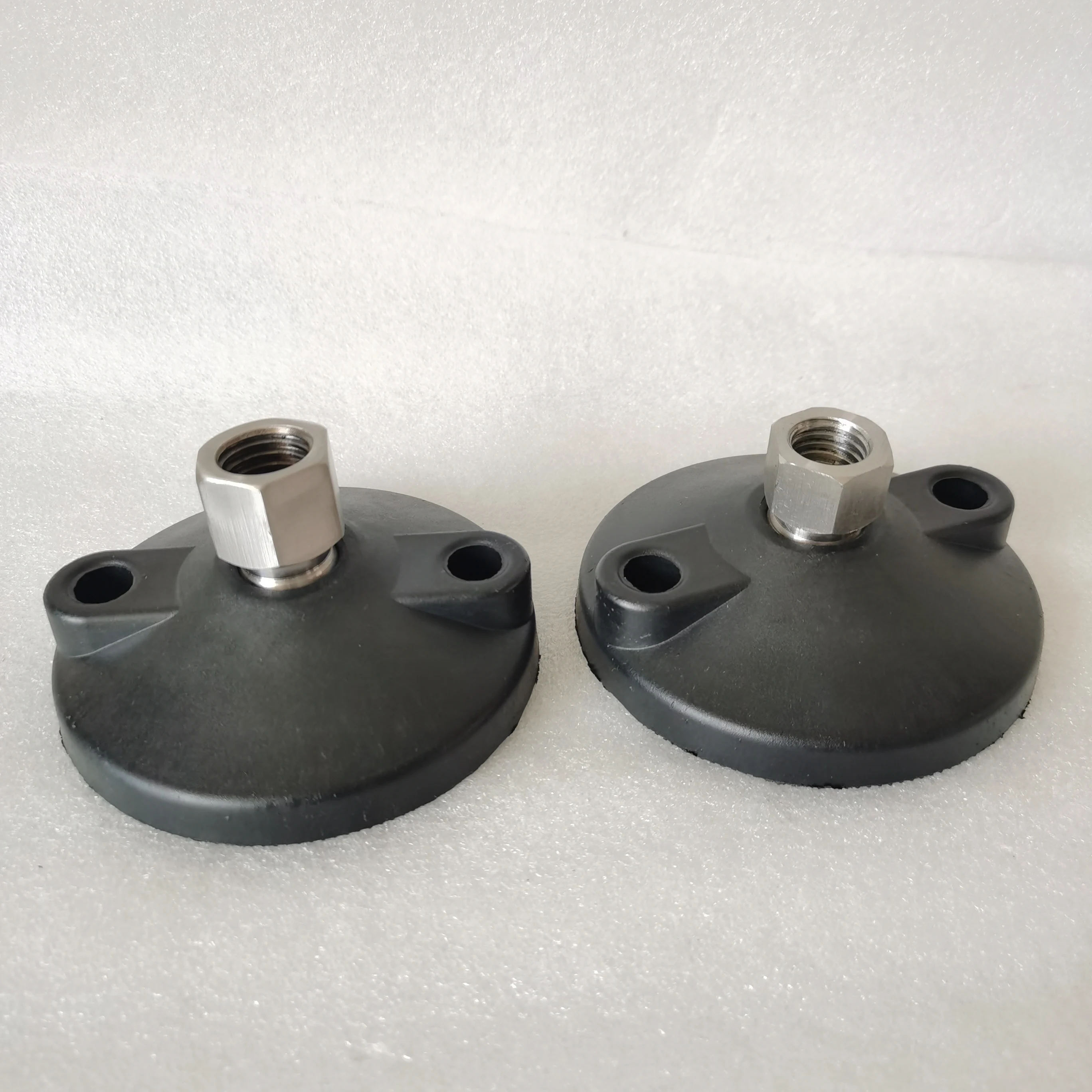 UNC 3/8'-16/1/2,3/4'-10 Threaded Hole Stainless Steel Swivel Furniture Legs Leveling Mount Rubber Cushion Nickel/Galvanized