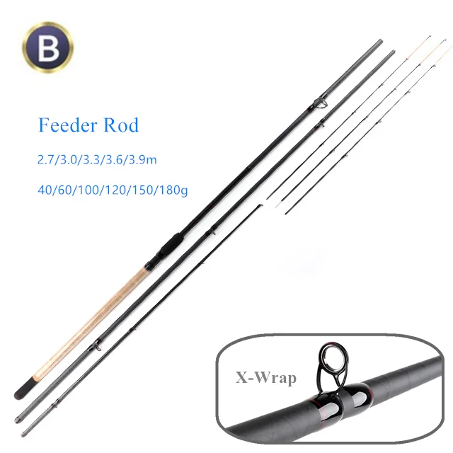2021 new product 3.9m 120g hard 3+3pcs feeder fishing rod carbon fiber 13 feet fishing rods feeder