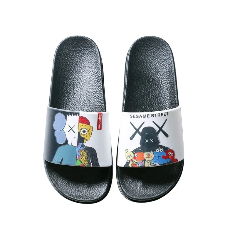 Dried shrimp hot summer slippers flat shoes Student flip flops slippers Couples flip-flops