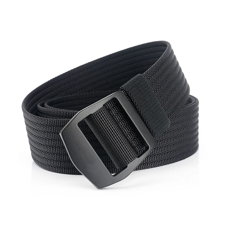 Men Women Metal Buckle Nylon Casual Belt Canvas Jeans  Belts Adjustable Tactical Belt
