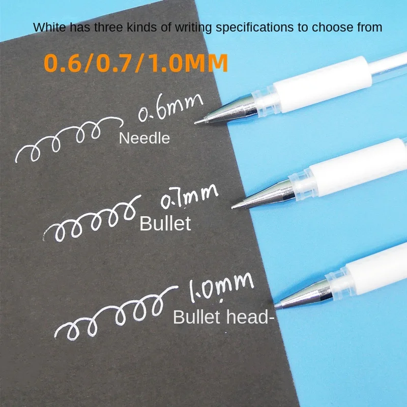 Wholesale European Standard Neutral Stationery Water-based Student Pen Office Supplies White Gel Pens