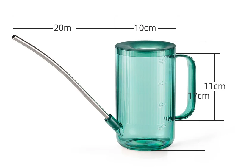 RUIPU 1000ml hydroponics system garden supplies Semi transparent minimalist style plastic watering can