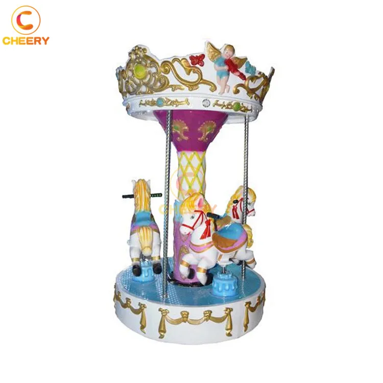China manufacturers cheap price indoor 3 seats baby musical carousel kids mini merry go round for sale