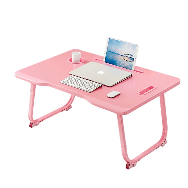 ABS plastic density board aluminum leg laptop desk for bed sofa home use folding computer table
