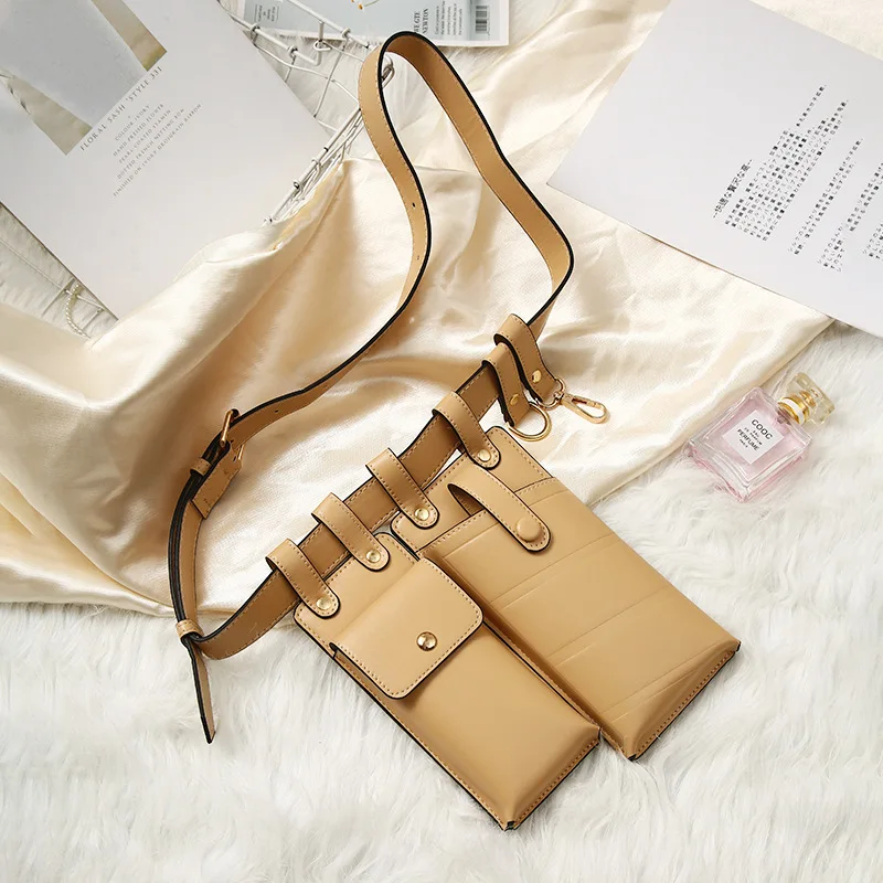 Fashion Women PU Leather Waist Belt Bag Girls Unique Small Women Chest Crossbody Mini Phone Bag