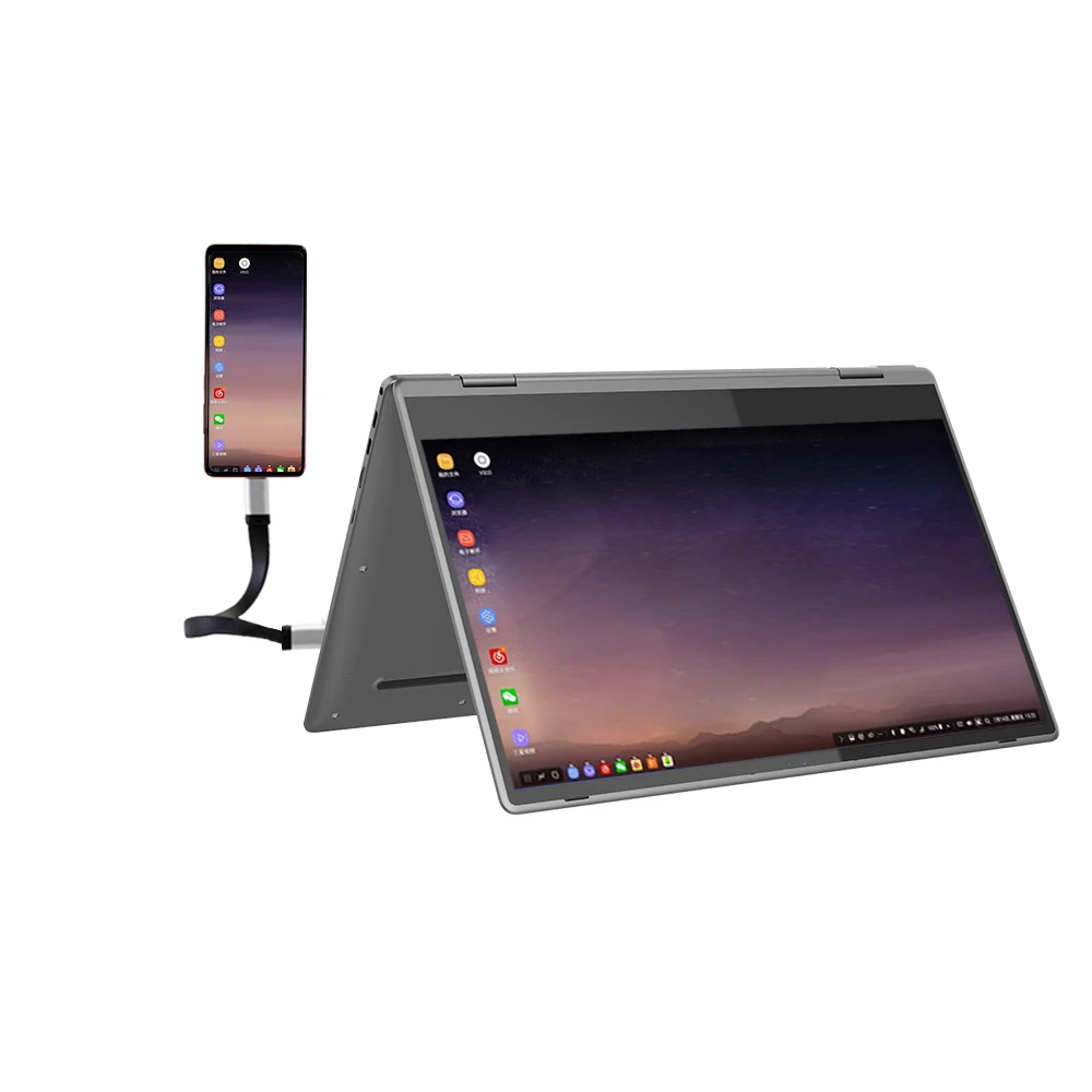 Сенсорный дисплей Lapdock 13 3 с поворотом на 360 градусов гибкость использования в качестве ноутбука планшета портативного монитора клавиатурой dex