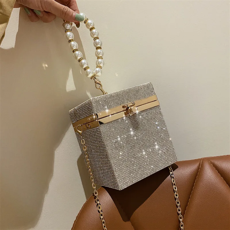 Kalanta Luxury small evening bag rhinestone colorful diamond purse bling party shoulder bag high quality wedding purse crystal