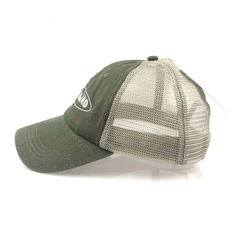 Fashion Outdoor Trucker Hat Solid Color Ny Non-Fading Mesh Custom Logo Ponytail 3D Large Letter Embroidered Visor Baseball Cap