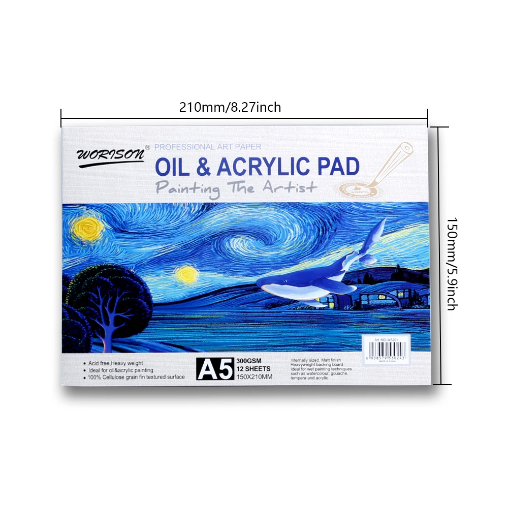 Hot Selling A4 A3 Sketch Pad 300g Art Drawing 12 Sheets Sketchbook Marker Pen Drawing Paper Pad