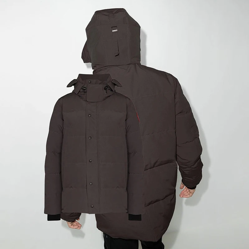 Downcontent 90% Reflective Fabric Thick Winter Coat Fill Power Hoodie Men White Duck Down Jacket