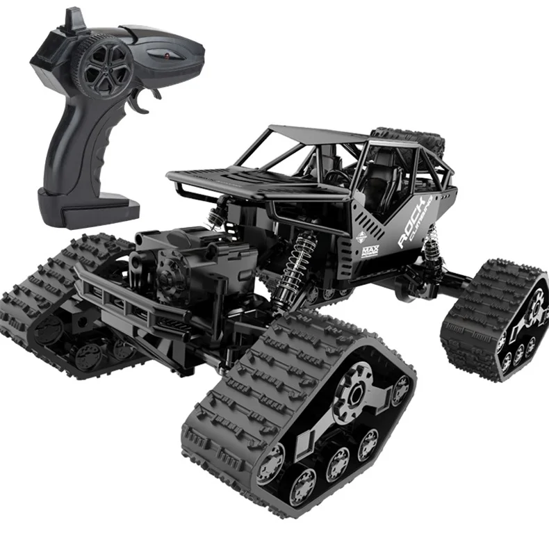 Amason Hot Sale 2.4GHz Powerful Racing Crawler Car Remote Control 4x4 Alloy Track 2.4Ghz Off-Road Stunt Truck for Kids