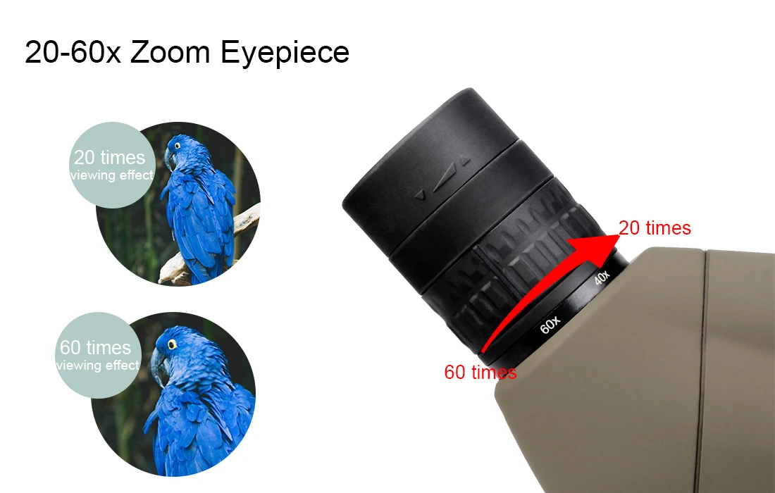 SV401 20-60x80 Spotting Scope Army Green For Birdwatching Hunting