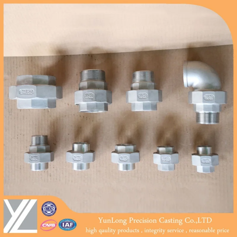 150# Stainless Steel 304 316 Pipe fittings with BSP thread nipple reducing and equal coupling unions