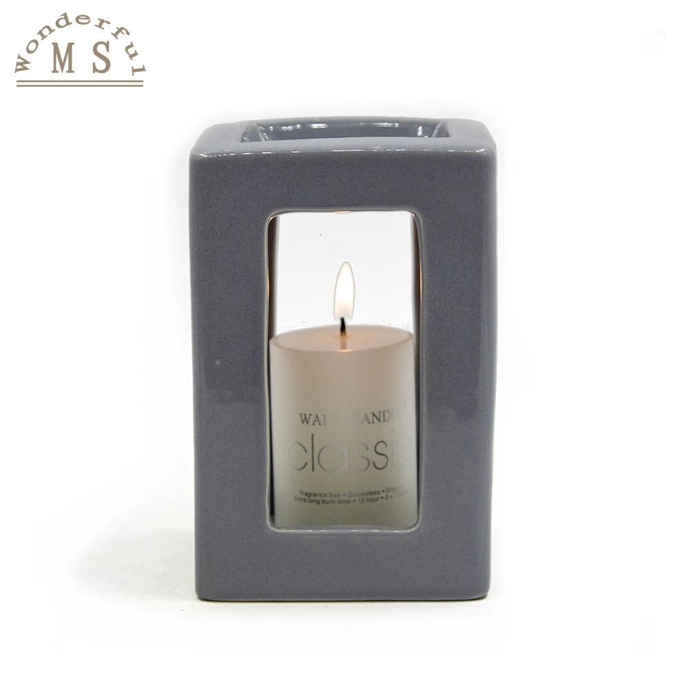 Custom Luxury Tealight Candle Holder Oil Ceramic Warmer Incense Aroma Wax Melts Burner