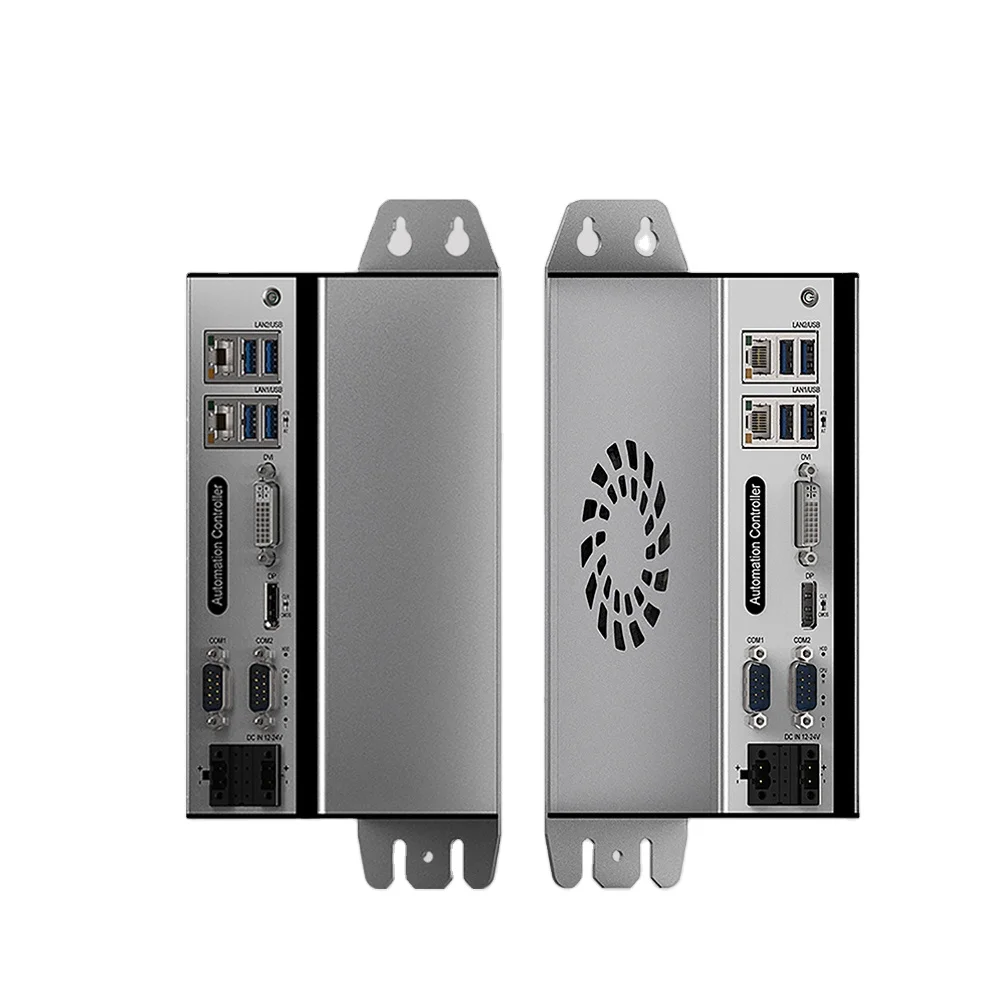 12-24V Industrial Compact Mini Book PC | Computer Box PC Automation Controller Module | Wall Mount Bracket