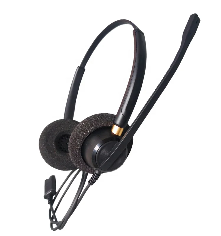 
Noise Cancelling Binaural telephone Call center USB/RJ headset with mute button 