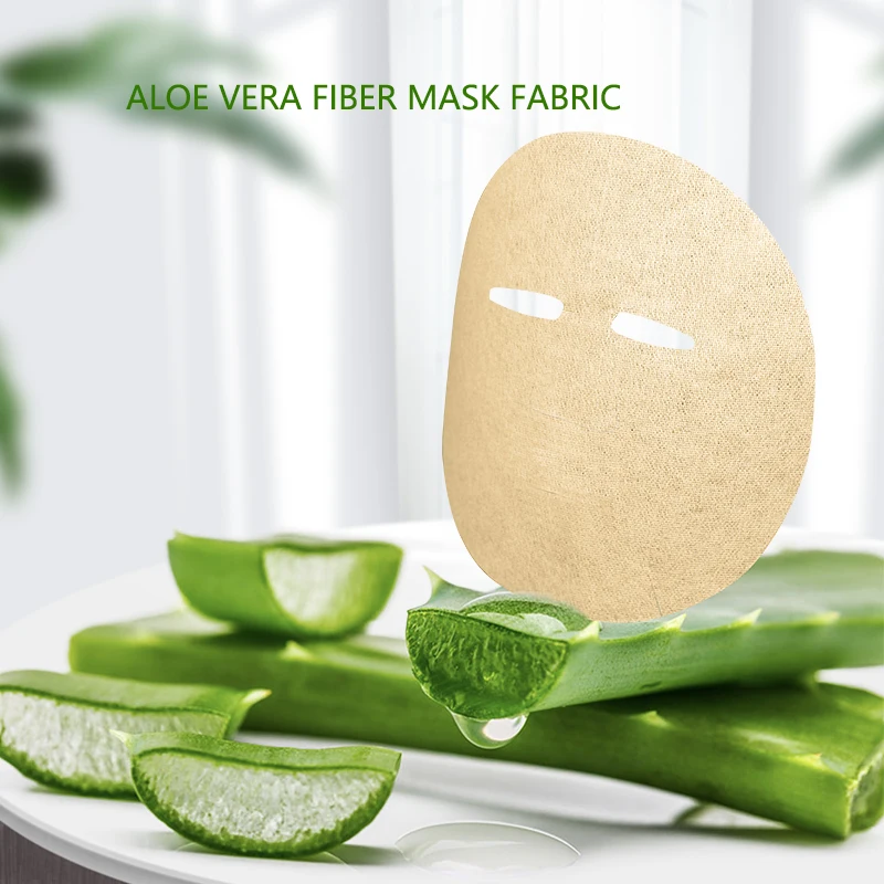 30gsm Spunlace Fabric 100% Aloe Fiber Aloe Vera Facial Face Mask  Smooth And Soft  Skin Care Aloe Vera Fabrics