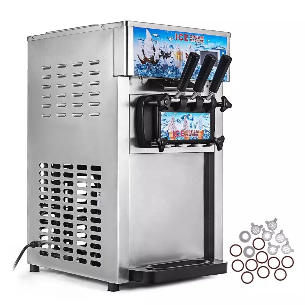  Desktop Small Soft Industrial Ice Cream Maker Making Machine Automatic