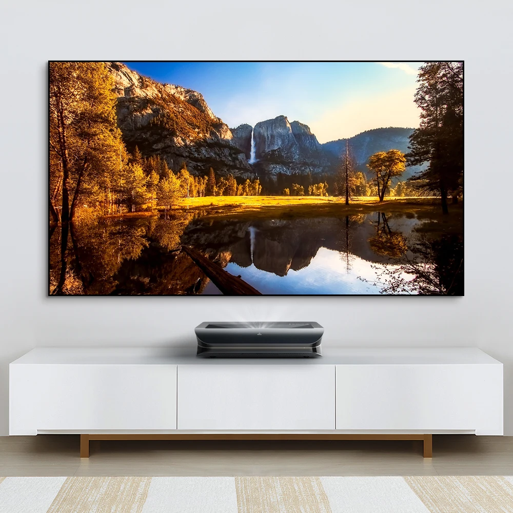 NBL 100 inch PET Crystal Alr Projector Screen Fabric for Formovie Theater 4K UST Laser Projector Screen