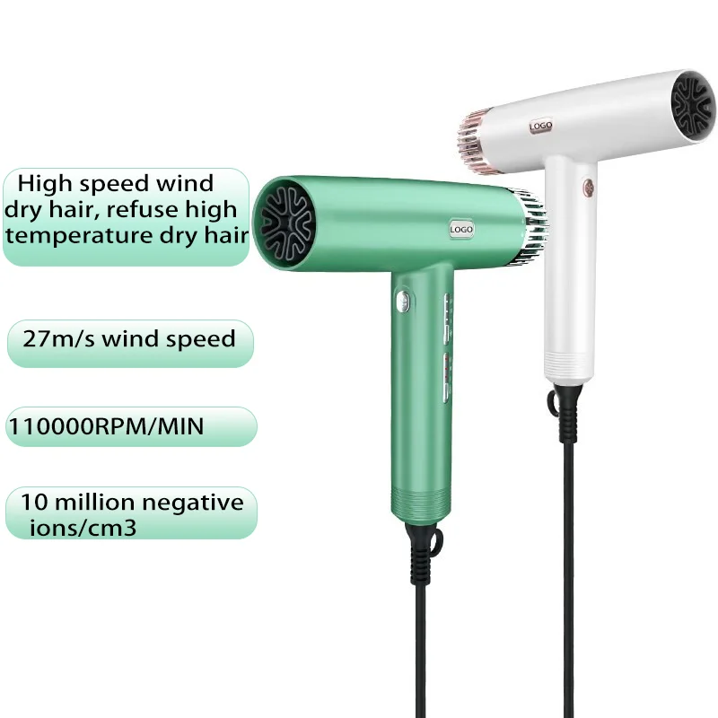 High Speed Secador de Cabelo Ionic Brushless Strong Wind Custom Hair Dryer Negative Ions Dryers Professional Ionic