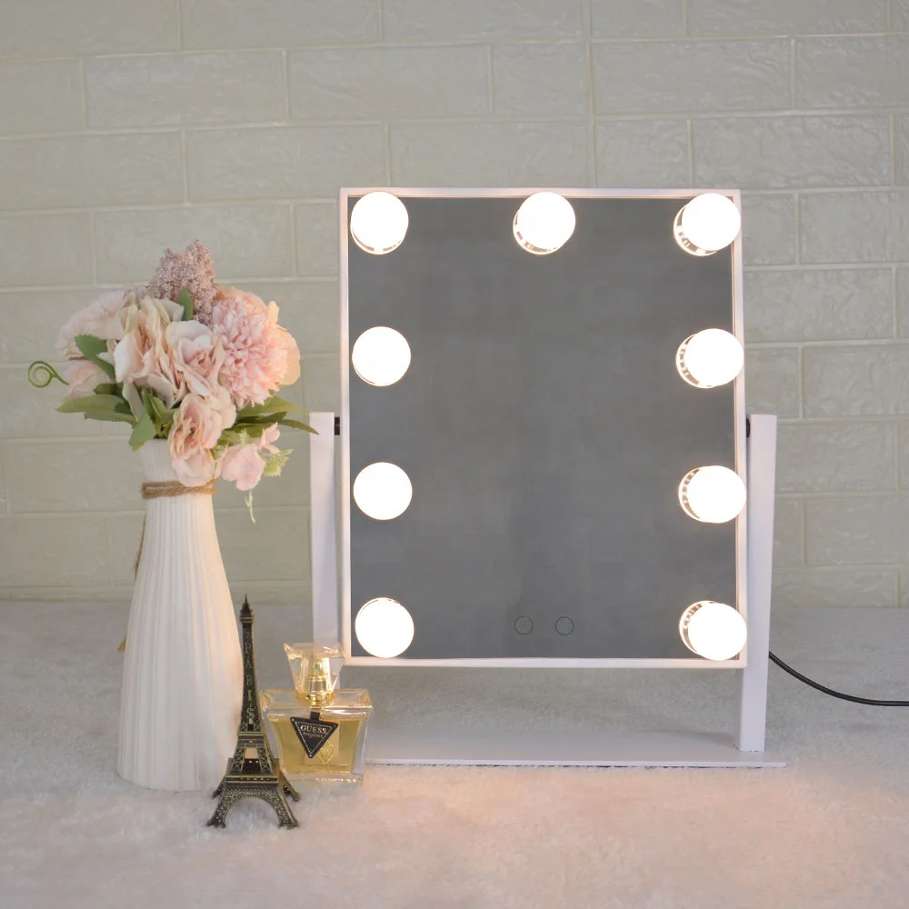 Сенсорный датчик 3 цвета света одевания голливудская Настольная лампа с косметическое зеркало для макияжа