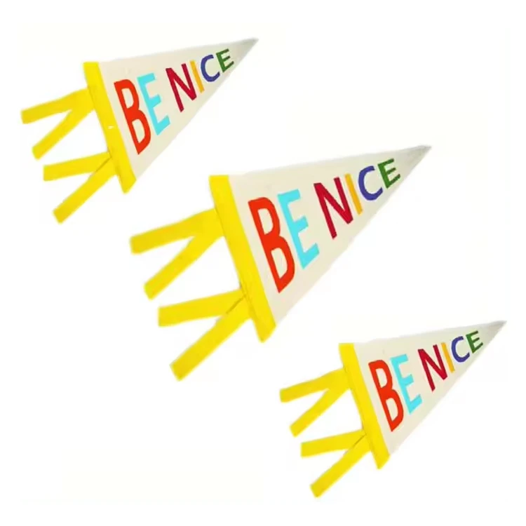 Christmas Promotional Advertising Sports Custom Felt Triangle Flag Pennant,banner Pennant,pennant Flag Custom