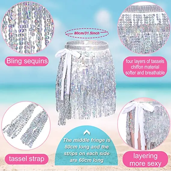 4 Pcs Cowgirl Costume Outfits for Women Cowboy Bachelorette Hat  Skirt Heart Shape Glasses Disco Bachelorette Party Accessories