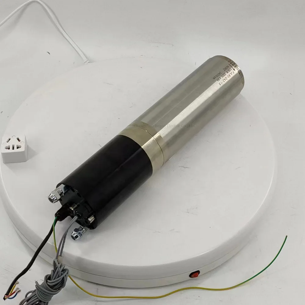 ATC 1.5kw Spindle 2.2KW ISO20 Holder Water Cooled Automatic Tool Spindle 24000rpm with inverter