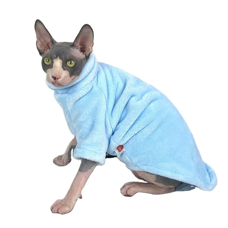 Hairless Cat Clothes Autumn/winter Thickened Sphinx Cat Clothes With A German Sable Base For Warmth And Comfort