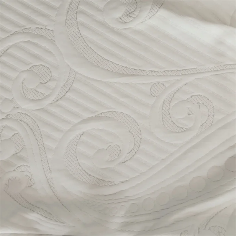 White 100% polyester knit rattan jacquard graphene textile for texture and texture cover