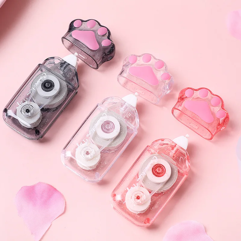 Creative school student Cat paw shape correction tape stationery supplies large capacity creative correction tape for children