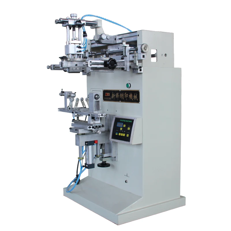 Curved surface silk screen printing machine for bottle