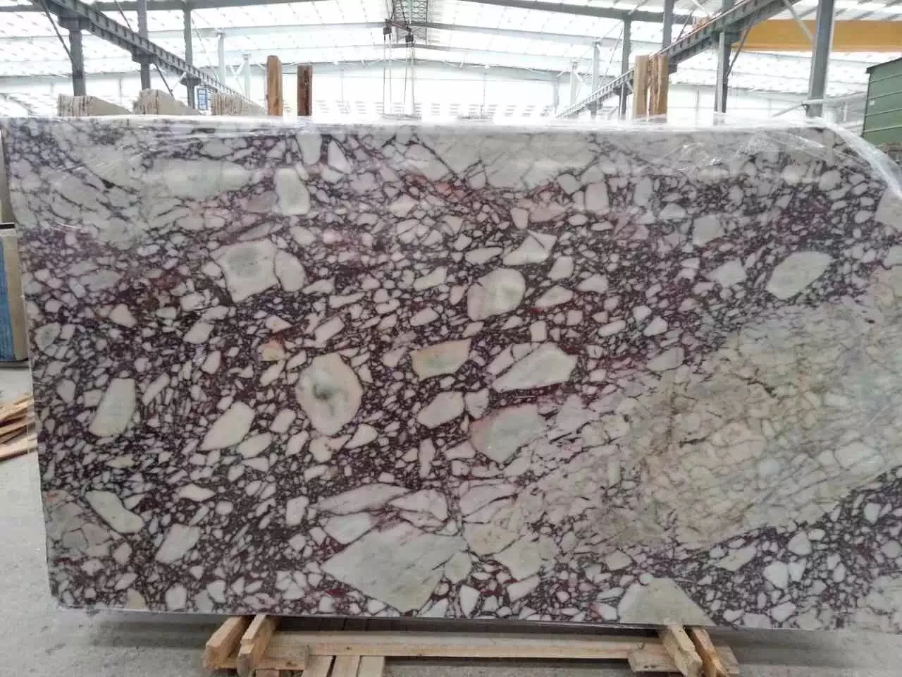 Best Quality Italy Calacatta Viola White Marble Purple Vein Slabs Price For Benchtop And Countertop