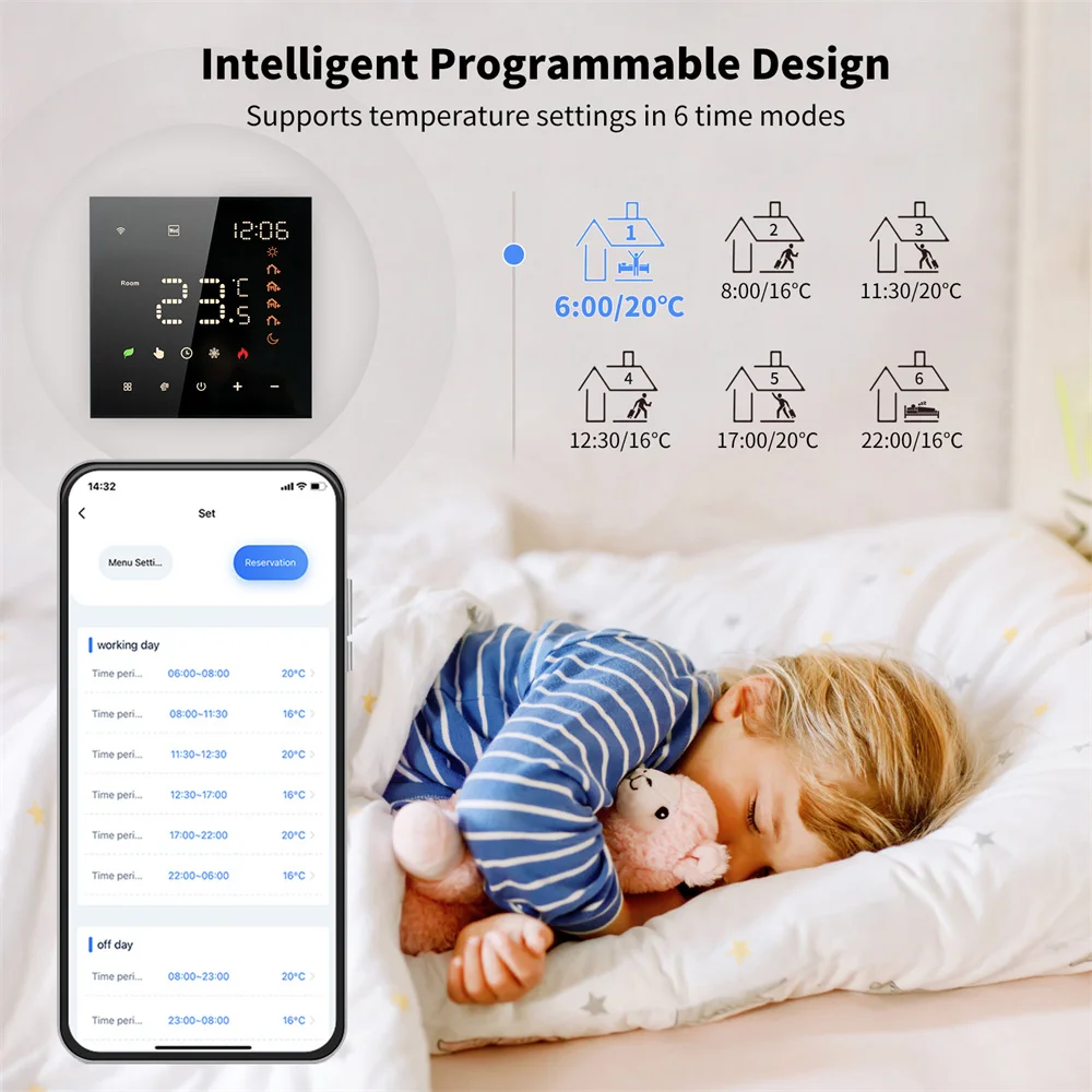 Smart Wifi Thermostat Temperature Controller Oem, Wifi Smart Thermostat, Wifi Smart Thermostat For Boiler
