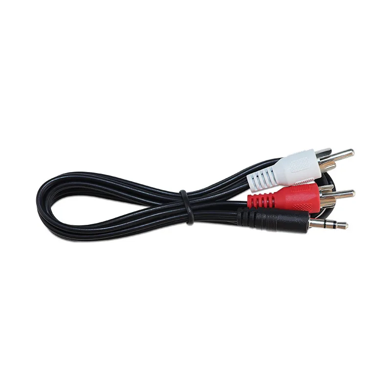 Аудиокабель 3 5 мм к 2RCA Aux 1 м стерео 2 RCA Y разветвитель кабель для ПК DVD TV VCR динамиков камеры видео аудио
