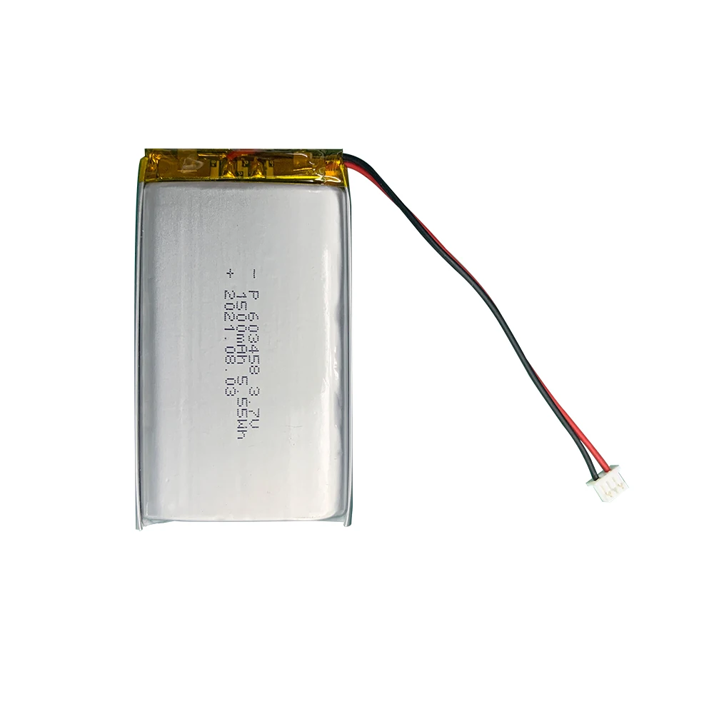 3.7V 603458 1500mAh 5.55Wh Li ion battery